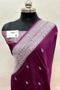 Wine Rupa Buti Pure Georgette Saree